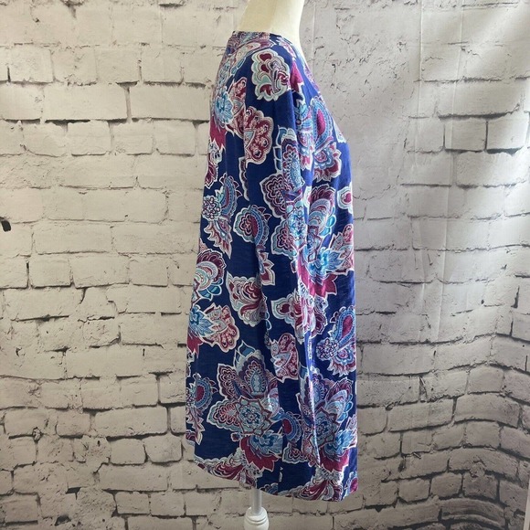 Chico’s 2 The Ultimate Tee Cardigan Paisley Print Open Front Womens Size Large - Picture 4 of 12